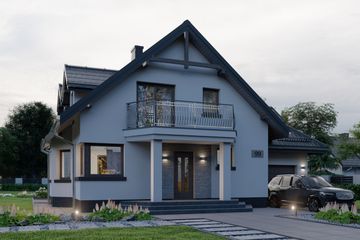  Projekt domu APS 099 (LUA1110) - projekt domu parterowego z poddaszem - Zdjęcie 3