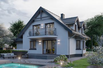  Projekt domu APS 099 (LUA1110) - projekt domu parterowego z poddaszem - Zdjęcie 4