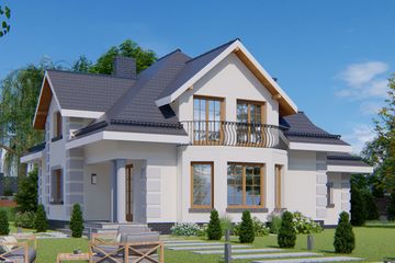  Projekt domu APS 105 (LUA1116) - projekt domu parterowego z poddaszem - Zdjęcie 2