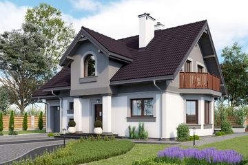  Projekt domu Chaber Polo (1136) (KRD2096) - projekt domu parterowego z poddaszem - Zdjęcie 1