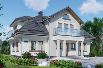  Projekt domu APS 106 (LUA1117) - projekt domu parterowego z poddaszem - Zdjęcie 1