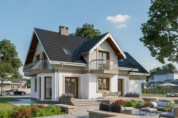  Projekt domu Klara Rex Mobil (1151) (KRD2105) - projekt domu parterowego z poddaszem - Zdjęcie 1