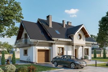  Projekt domu Klara Rex Mobil (1151) (KRD2105) - projekt domu parterowego z poddaszem - Zdjęcie 2