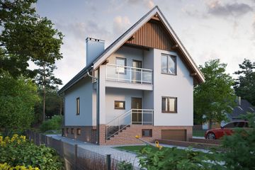  Projekt domu Koral Rex (1146) (KRD2106) - projekt domu parterowego z poddaszem - Zdjęcie 1