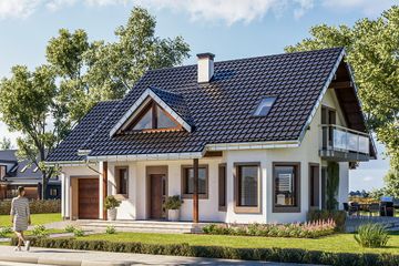  Projekt domu Majka Polo (1145) (KRD2109) - projekt domu parterowego z poddaszem - Zdjęcie 1