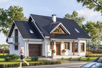  Projekt domu Majka Polo (1145) (KRD2109) - projekt domu parterowego z poddaszem - Zdjęcie 3