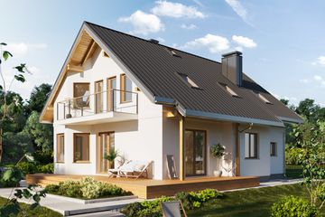  Projekt domu Majka Puzon (1138) (KRD2110) - projekt domu parterowego z poddaszem - Zdjęcie 2