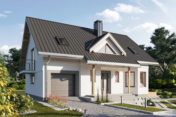  Projekt domu Majka Puzon (1138) (KRD2110) - projekt domu parterowego z poddaszem - Zdjęcie 3