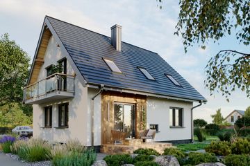  Projekt domu Sambor Mini (1132) (KRD2116) - projekt domu parterowego z poddaszem - Zdjęcie 2