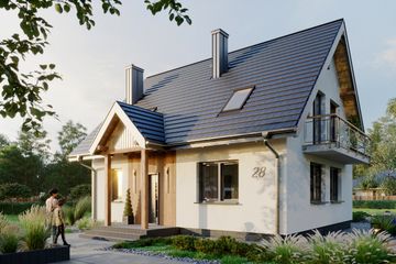 Projekt domu Sambor Mini (1132) (KRD2116) - projekt domu parterowego z poddaszem - Zdjęcie 1