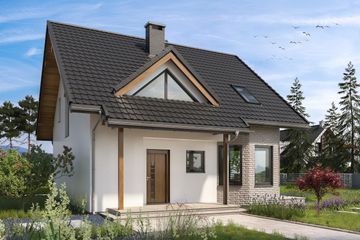  Projekt domu Majka Solo (1166) (KRD2131) - projekt domu parterowego z poddaszem - Zdjęcie 3