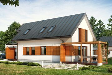  Projekt domu Ametyst (BSA1578) - projekt domu parterowego z poddaszem - Zdjęcie 1