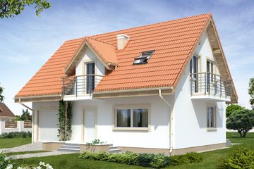  Projekt domu Bielik dr-T (BSA1582) - projekt domu parterowego z poddaszem - Zdjęcie 1