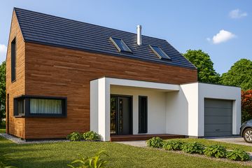  Projekt domu AJR_19_A1 (WOJ1004) - projekt domu parterowego z poddaszem - Zdjęcie 1