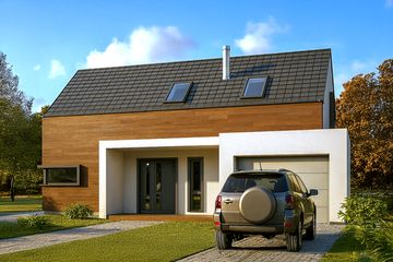  Projekt domu AJR_19_A1 (WOJ1004) - projekt domu parterowego z poddaszem - Zdjęcie 1