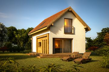  Projekt domu AJR_20_C (WOJ1005) - projekt domu parterowego z poddaszem - Zdjęcie 4