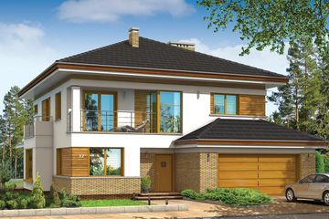  Projekt domu Opal (WAH1201) - projekt domu z pełnym piętrem - Zdjęcie 1