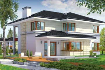  Projekt domu Riwiera (WAH1204) - projekt domu z pełnym piętrem - Zdjęcie 2