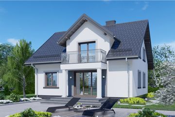  Projekt domu APS 196 (LUA1249) - projekt domu parterowego z poddaszem - Zdjęcie 2