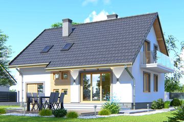  Projekt domu APS 202 (LUA1250) - projekt domu parterowego z poddaszem - Zdjęcie 2