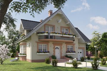  Projekt domu Kaja Lux Grota (1181) (KRD2152) - projekt domu parterowego z poddaszem - Zdjęcie 1