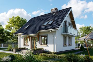  Projekt domu Staś Alter (1180) (KRD2158) - projekt domu parterowego z poddaszem - Zdjęcie 2