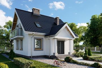  Projekt domu Staś Alter (1180) (KRD2158) - projekt domu parterowego z poddaszem - Zdjęcie 1