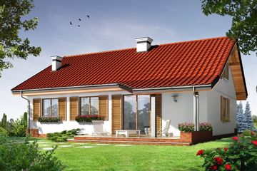  Projekt domu Niezapominajka (WAH1210) - projekt domu parterowego - Zdjęcie 1