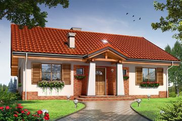  Projekt domu Niezapominajka (WAH1210) - projekt domu parterowego - Zdjęcie 2