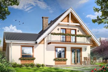  Projekt domu Amelia (WAH1213) - projekt domu parterowego z poddaszem - Zdjęcie 2