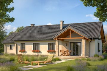  Projekt domu Anatol (WAH1216) - projekt domu parterowego - Zdjęcie 2