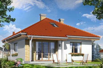  Projekt domu Bambi (WAH1217) - projekt domu parterowego - Zdjęcie 2