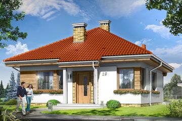  Projekt domu Bambi (WAH1217) - projekt domu parterowego - Zdjęcie 1