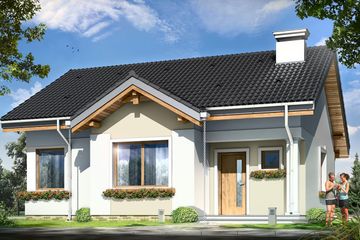  Projekt domu Cypisek (WAH1223) - projekt domu parterowego - Zdjęcie 1
