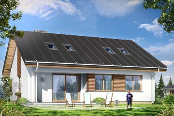  Projekt domu dla trojga (WAH1227) - projekt domu parterowego - Zdjęcie 2