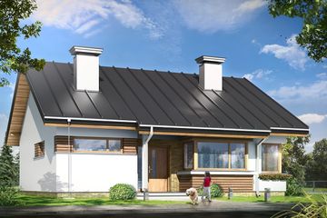  Projekt domu dla trojga (WAH1227) - projekt domu parterowego - Zdjęcie 1