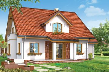  Projekt domu Gagatek (WAH1230) - projekt domu parterowego z poddaszem - Zdjęcie 2