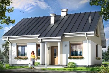  Projekt domu Kajtek (WAH1240) - projekt domu parterowego - Zdjęcie 1