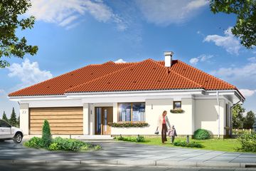  Projekt domu Komfortowy 3 (WAH1243) - projekt domu parterowego - Zdjęcie 1