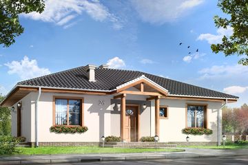  Projekt domu Kropka (WAH1244) - projekt domu parterowego - Zdjęcie 1