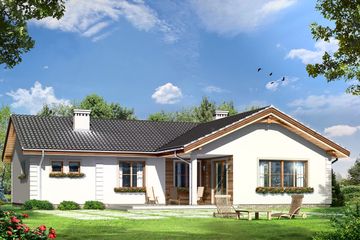 Projekt domu Miluś (WAH1248) - projekt domu parterowego - Zdjęcie 2