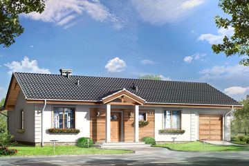  Projekt domu Miluś (WAH1248) - projekt domu parterowego - Zdjęcie 1