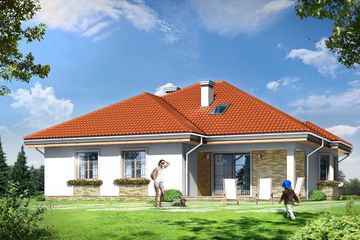  Projekt domu Natalia 3 (WAH1249) - projekt domu parterowego - Zdjęcie 2