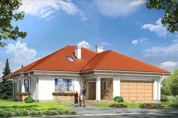  Projekt domu Natalia 3 (WAH1249) - projekt domu parterowego - Zdjęcie 1