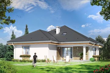  Projekt domu Natalia 4 (WAH1250) - projekt domu parterowego - Zdjęcie 2