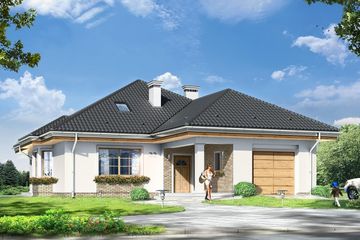  Projekt domu Natalia 4 (WAH1250) - projekt domu parterowego - Zdjęcie 1