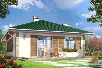  Projekt domu Urwis (WAH1261) - projekt domu parterowego - Zdjęcie 1