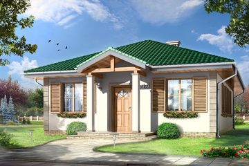  Projekt domu Urwis (WAH1261) - projekt domu parterowego - Zdjęcie 2