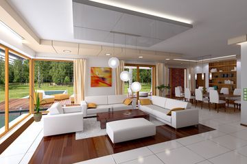  Projekt domu Willa z basenem (WAH1265) - projekt domu z pełnym piętrem - Zdjęcie 4