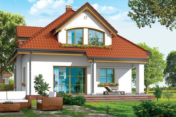  Projekt domu Zuzia (WAH1268) - projekt domu parterowego z poddaszem - Zdjęcie 2